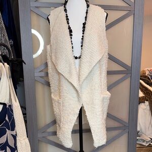 Zara Textured Cream Vest